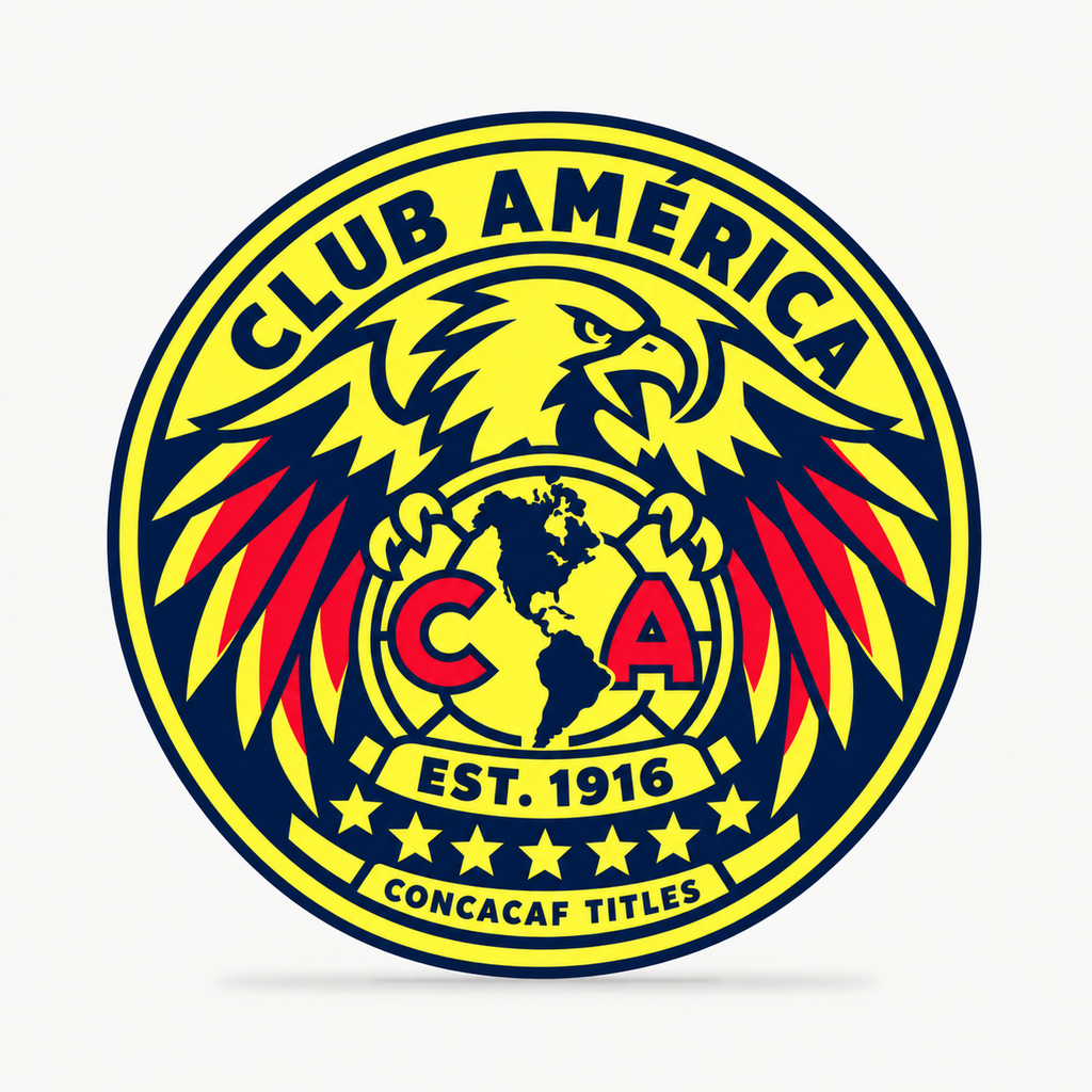 Club América latest soccer seal — front illustrative rendering