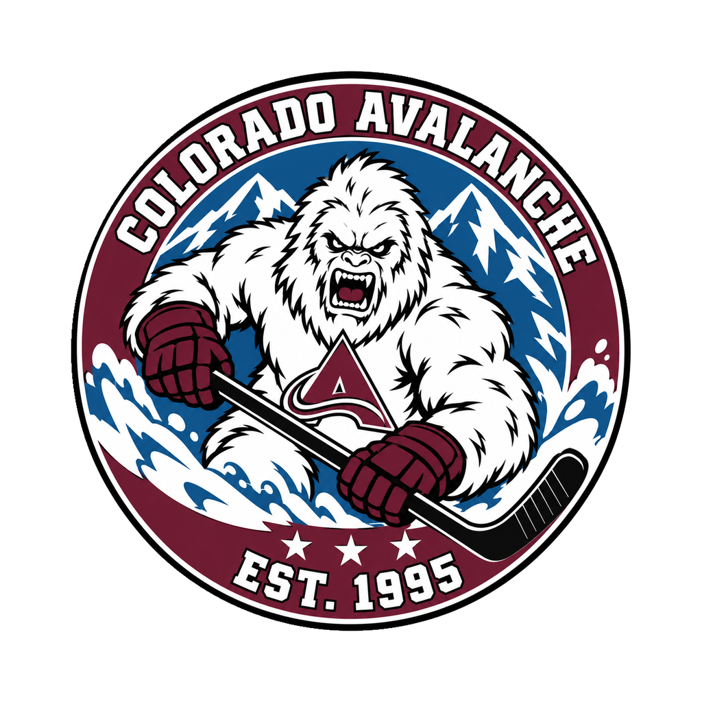 Colorado Avalanche NHL seal — complete front view; illustrative rendering