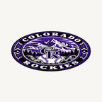 Colorado Rockies MLB Team Seal — angled view showing the thin plaque profile; illustrative rendering