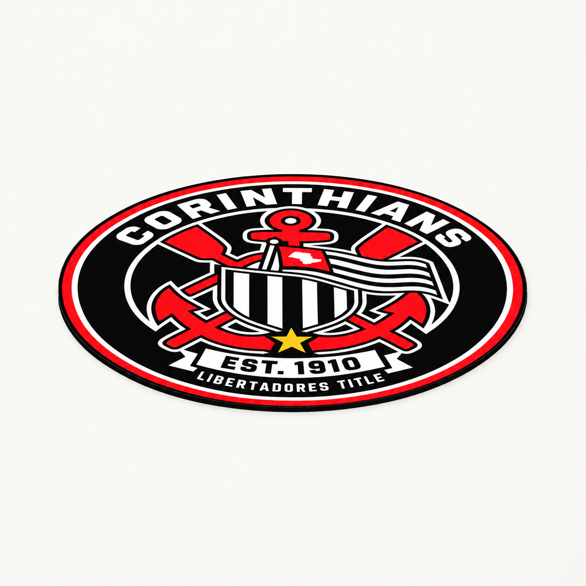 Corinthians latest soccer seal — angle illustrative rendering
