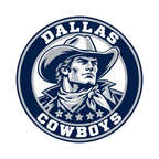 Dallas Cowboys NFL seal — front view; illustrative rendering