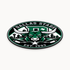 Dallas Stars NHL seal — angled thin-profile view; illustrative rendering
