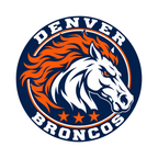 Denver Broncos NFL seal — front view; illustrative rendering