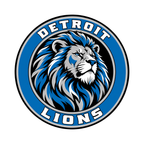Detroit Lions NFL seal — front view; illustrative rendering