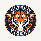 Detroit Tigers MLB Team Seal — front view; illustrative rendering