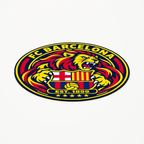 FC Barcelona latest seal design — angle illustrative rendering