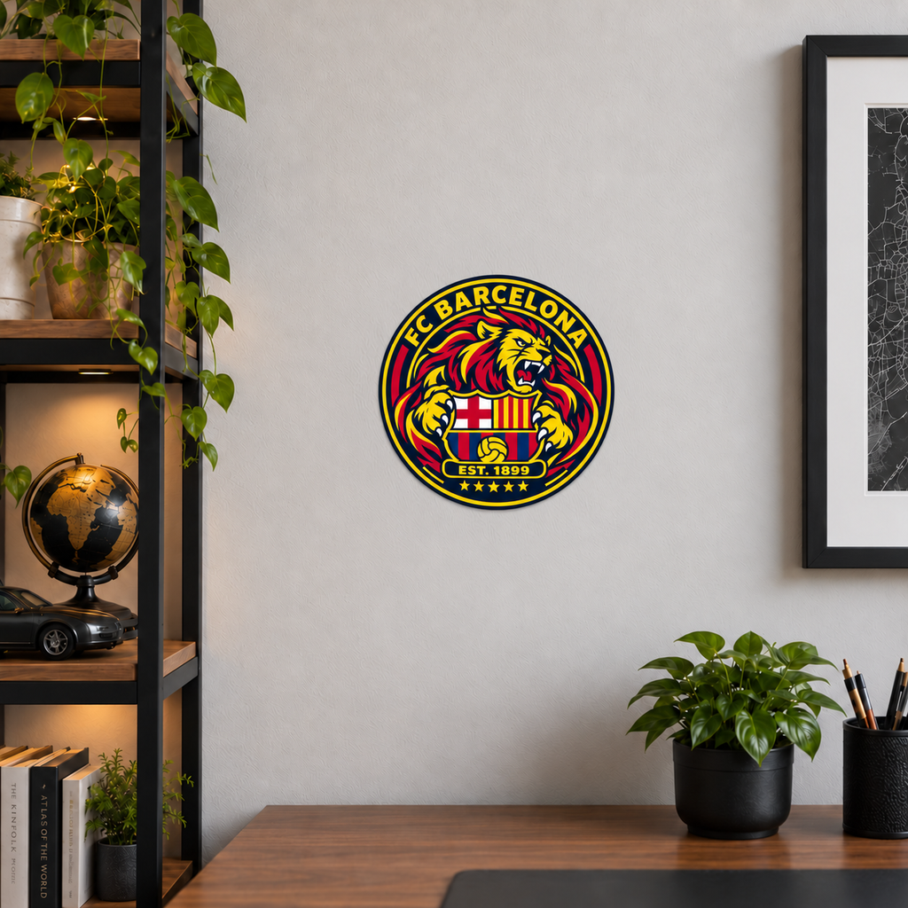 FC Barcelona latest seal design — lifestyle illustrative rendering