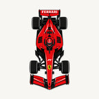 Ferrari F1 Car Sign — front view; illustrative rendering