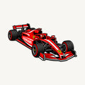 Ferrari F1 Car Sign — Three-Quarter — front view; illustrative rendering