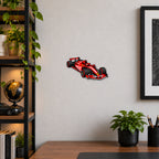 Ferrari F1 Car Sign — Three-Quarter — example wall display; illustrative rendering