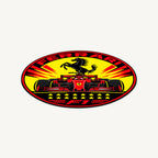Ferrari F1 Team Seal — angled view showing the thin plaque profile; illustrative rendering