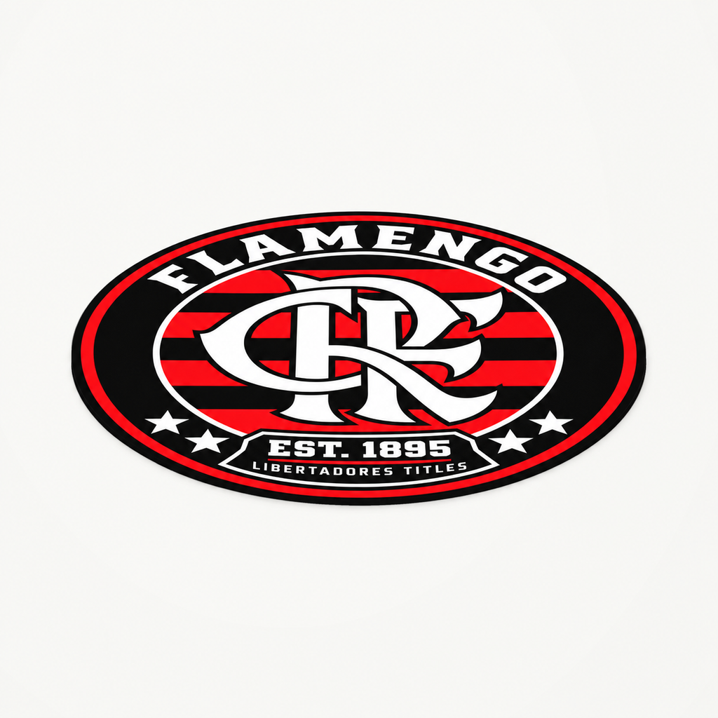 Flamengo latest soccer seal — angle illustrative rendering