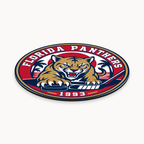 Florida Panthers NHL seal — angled thin-profile view; illustrative rendering