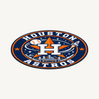 Houston Astros MLB Team Seal — angled view showing the thin plaque profile; illustrative rendering