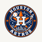 Houston Astros MLB Team Seal — front view; illustrative rendering