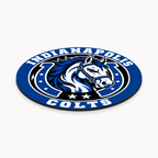 Indianapolis Colts NFL seal — angled thin-profile view; illustrative rendering