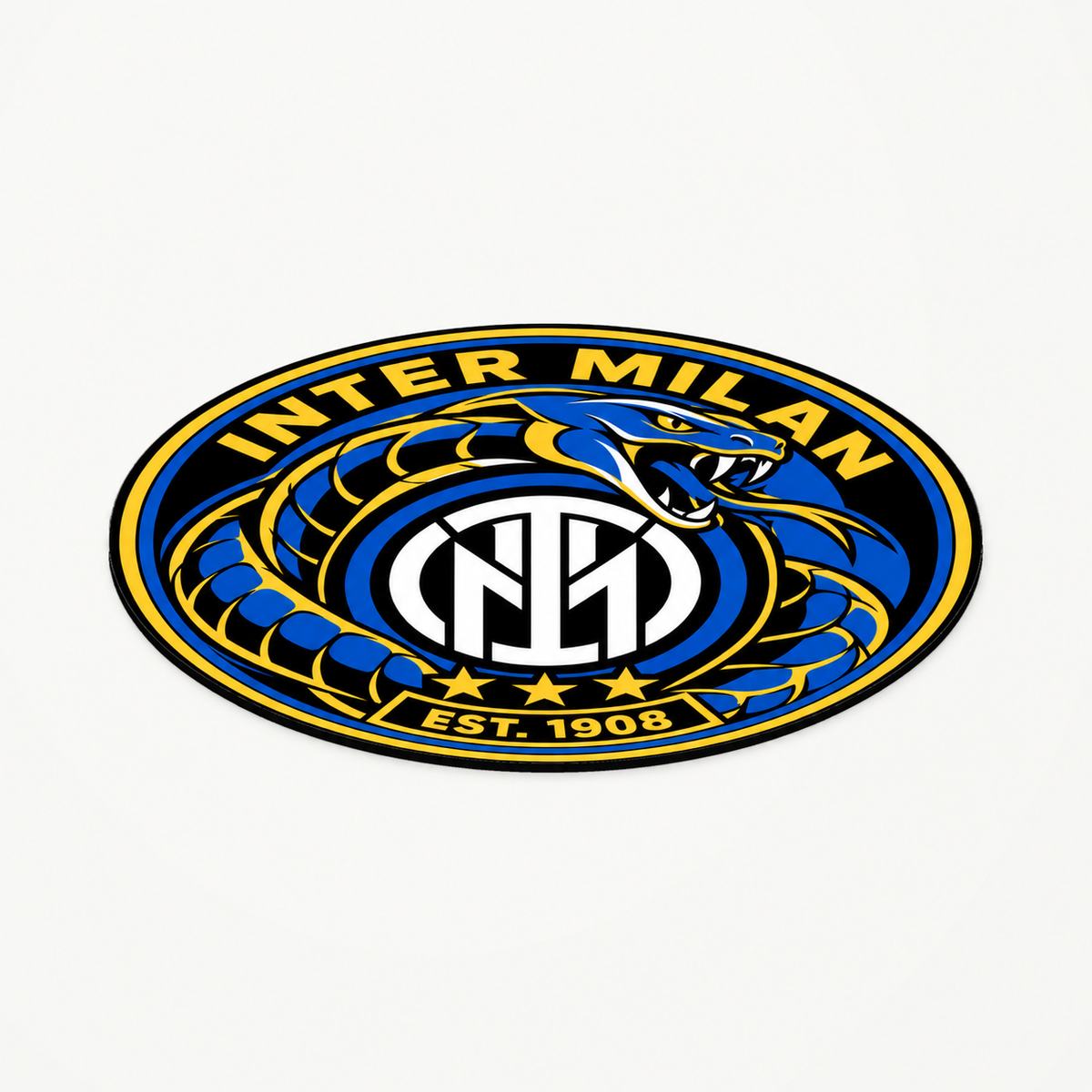 Inter Milan latest soccer seal — angle illustrative rendering
