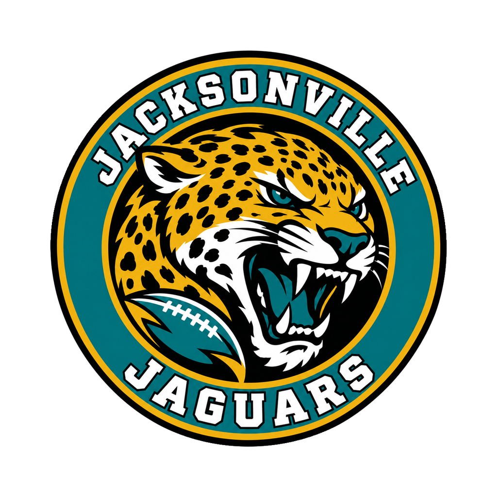 Jacksonville Jaguars NFL seal — front view; illustrative rendering
