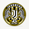 Juventus latest soccer seal — front illustrative rendering