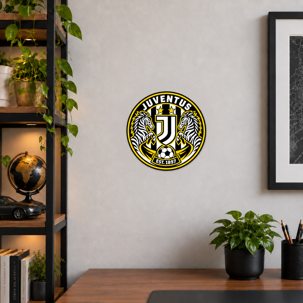 Juventus latest soccer seal — lifestyle illustrative rendering