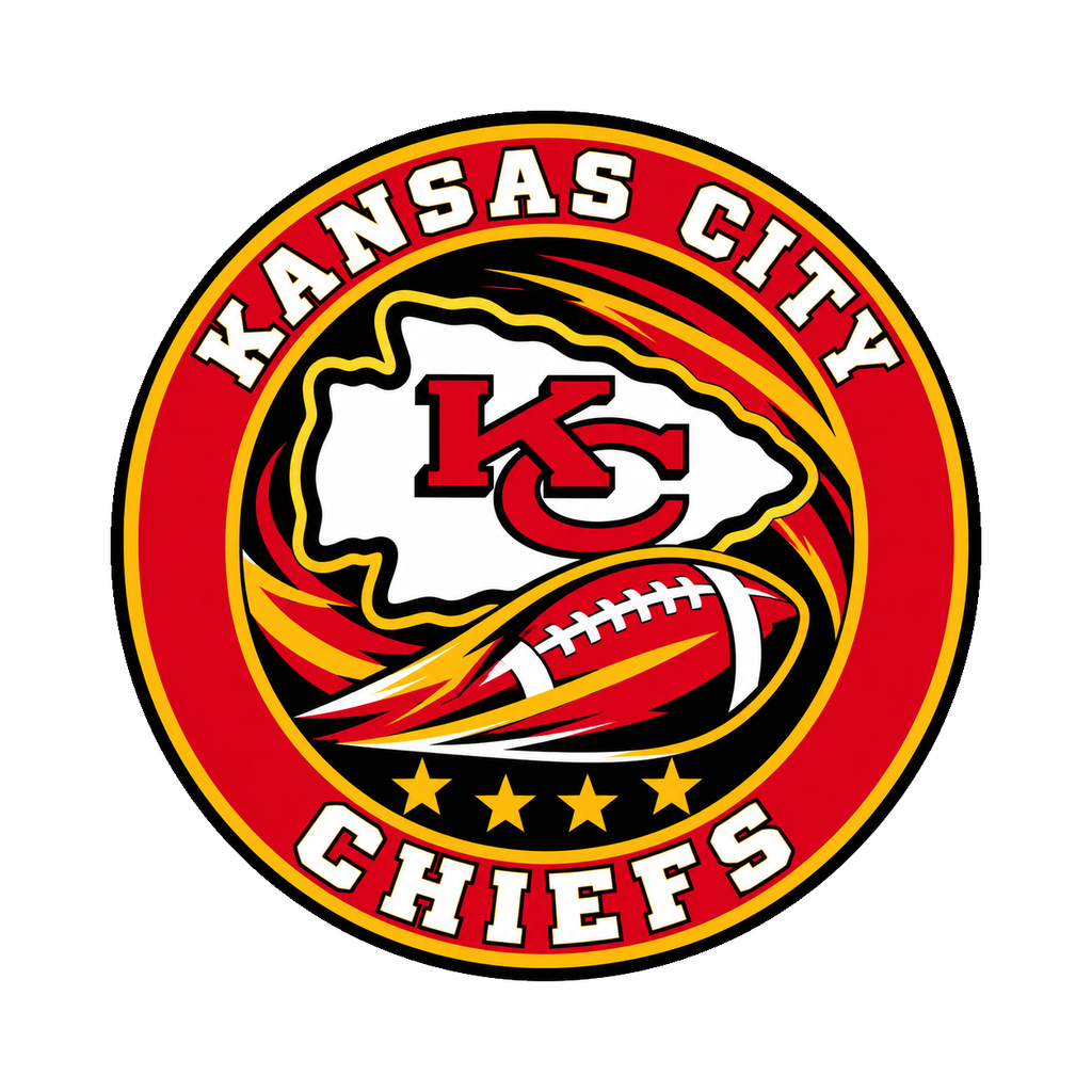 Kansas City Chiefs NFL seal — front view; illustrative rendering
