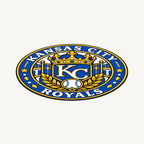 Kansas City Royals MLB Team Seal — angled view showing the thin plaque profile; illustrative rendering