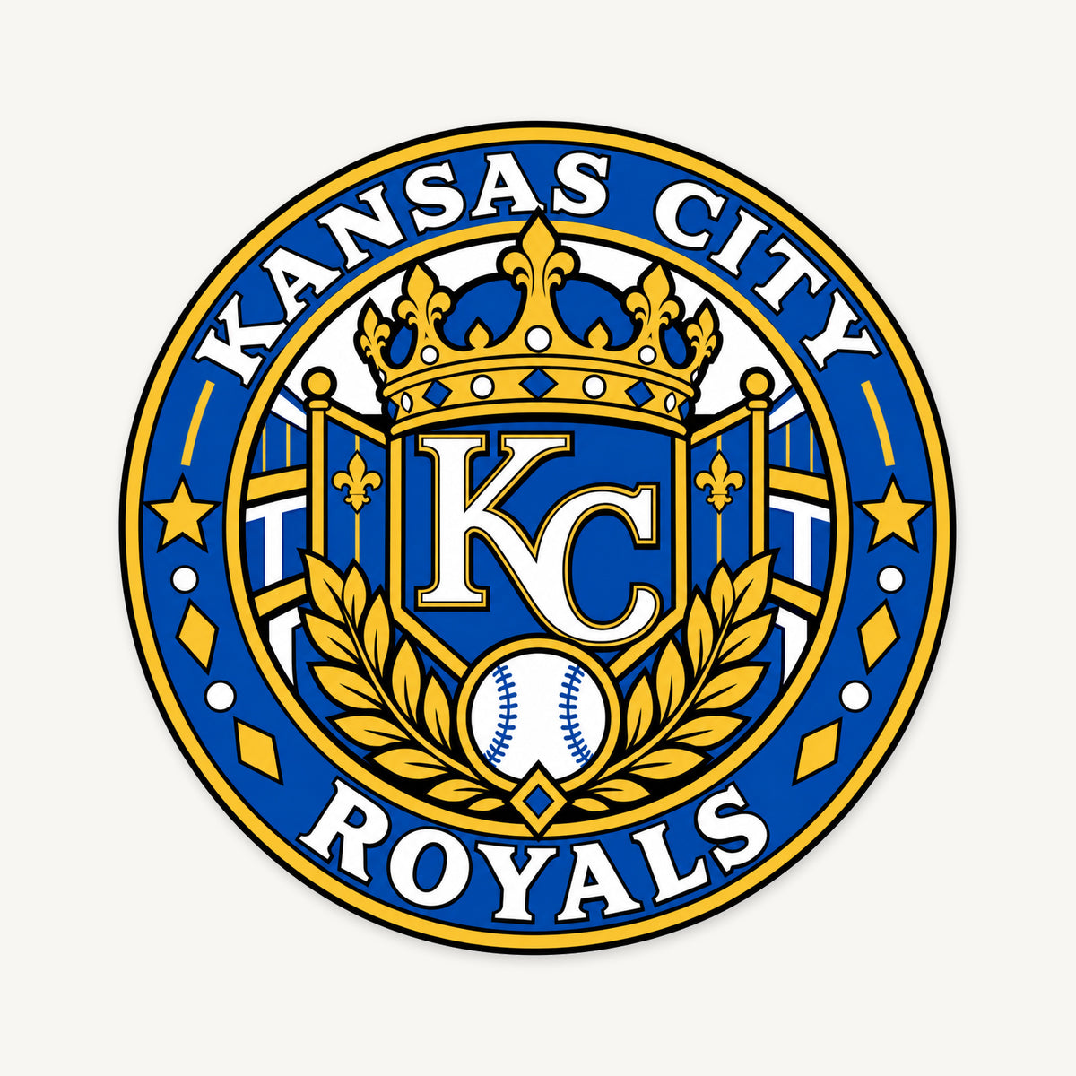 Kansas City Royals MLB Team Seal — front view; illustrative rendering