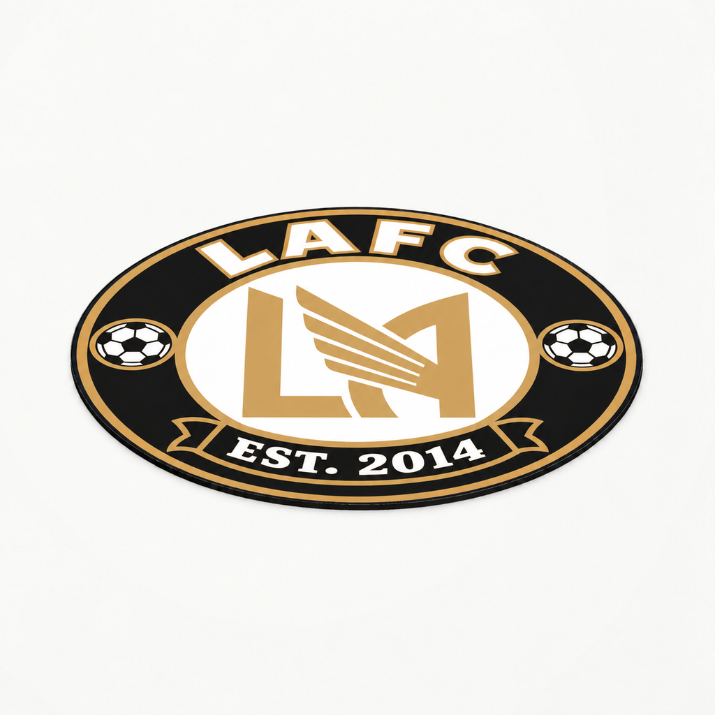 LAFC Soccer Club Seal — angle illustrative rendering