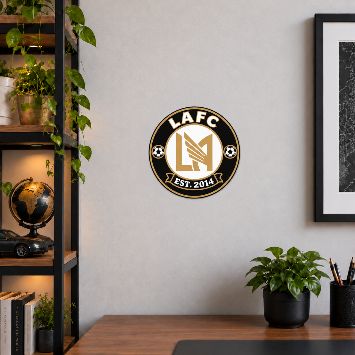 LAFC Soccer Club Seal — lifestyle illustrative rendering