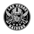 Las Vegas Raiders NFL seal — front view; illustrative rendering
