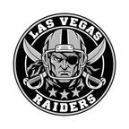 Las Vegas Raiders NFL seal — front view; illustrative rendering