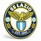 SS Lazio soccer club seal — angled illustrative rendering