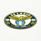 SS Lazio soccer club seal — matching flat angled view illustrative rendering