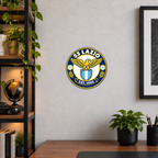SS Lazio soccer club seal — matching wide office wall display illustrative rendering