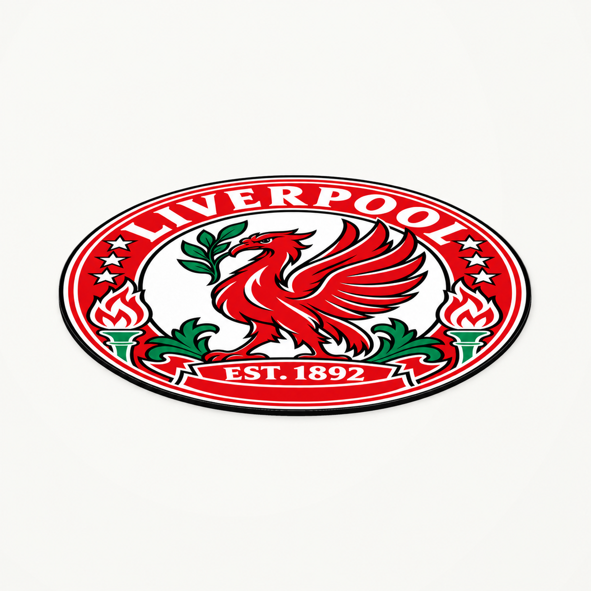 Liverpool latest soccer seal — angle illustrative rendering