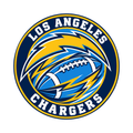 Los Angeles Chargers NFL seal — front view; illustrative rendering
