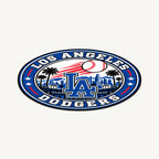 Los Angeles Dodgers MLB Team Seal — angled view showing the thin plaque profile; illustrative rendering