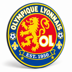 Olympique Lyonnais soccer club seal — angled illustrative rendering
