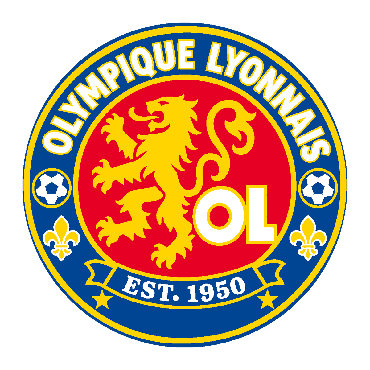 Olympique Lyonnais circular soccer club seal — front artwork preview