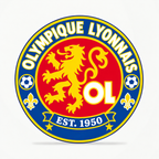 Olympique Lyonnais soccer club seal — matching front view illustrative rendering
