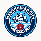 Manchester City latest soccer seal — front illustrative rendering