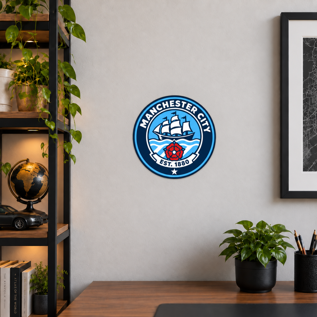 Manchester City latest soccer seal — lifestyle illustrative rendering