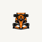McLaren F1 Car Sign — angled view showing the thin plaque profile; illustrative rendering