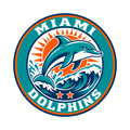 Miami Dolphins NFL seal — front view; illustrative rendering