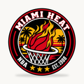 Miami Heat NBA seal — front view; illustrative rendering