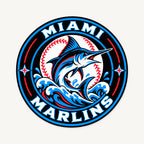 Miami Marlins MLB Team Seal — front view; illustrative rendering