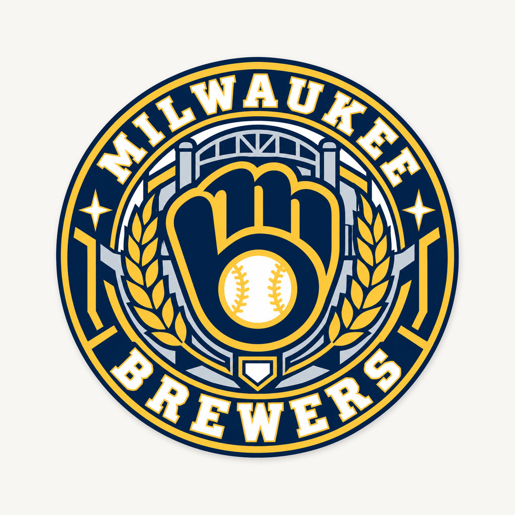 Milwaukee Brewers MLB Team Seal — front view; illustrative rendering