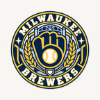 Milwaukee Brewers MLB Team Seal — front view; illustrative rendering