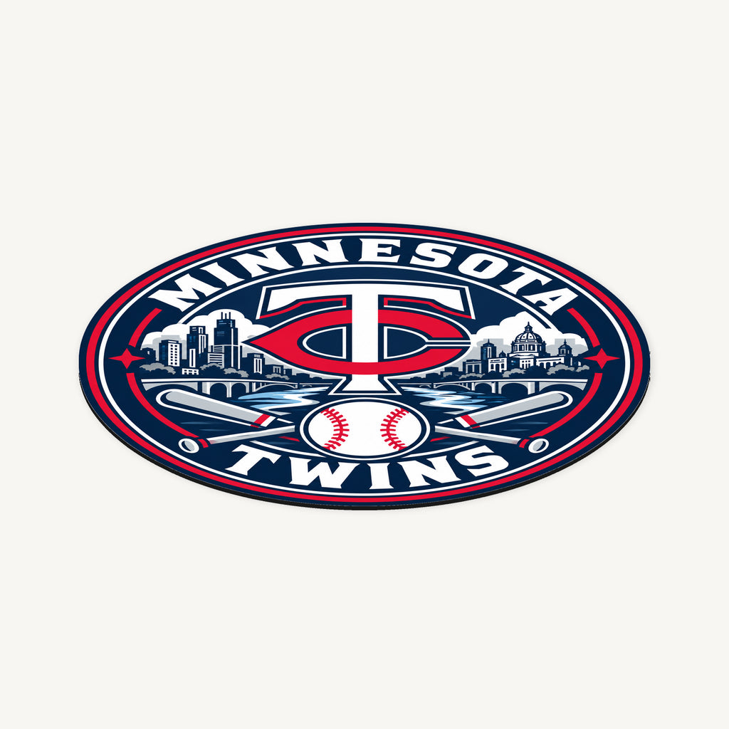 Minnesota Twins MLB Team Seal — angled view showing the thin plaque profile; illustrative rendering