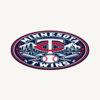 Minnesota Twins MLB Team Seal — angled view showing the thin plaque profile; illustrative rendering